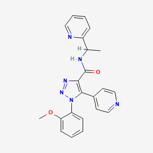 1-(2-methoxyphenyl)-5-pyridin-4-yl-N-(1-pyridin-2-ylethyl)-1H-1,2,3-triazole-4-carboxamide