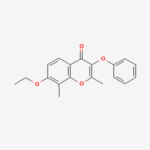 molecular formula C19H18O4 B2804724 7-乙氧基-2,8-二甲基-3-苯氧基-4H-香豆素-4-酮 CAS No. 315232-92-9