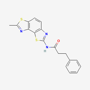 N-(7-methyl-[1,3]thiazolo[5,4-e][1,3]benzothiazol-2-yl)-3-phenylpropanamide