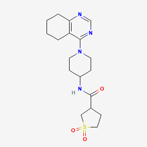 molecular formula C18H26N4O3S B2804734 N-(1-(5,6,7,8-tetrahydroquinazolin-4-yl)piperidin-4-yl)tetrahydrothiophene-3-carboxamide 1,1-dioxide CAS No. 2034521-64-5