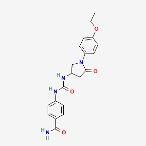 4-(3-(1-(4-Ethoxyphenyl)-5-oxopyrrolidin-3-yl)ureido)benzamide