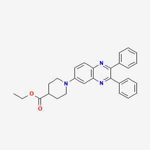 molecular formula C28H27N3O2 B2804737 Ethyl 1-(2,3-diphenylquinoxalin-6-yl)piperidine-4-carboxylate CAS No. 685109-32-4