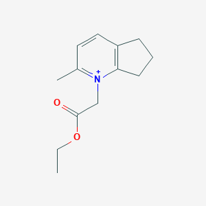 molecular formula C13H18NO2+ B280474 ethyl 2-(2-methyl-6,7-dihydro-5H-cyclopenta[b]pyridin-1-ium-1-yl)acetate 