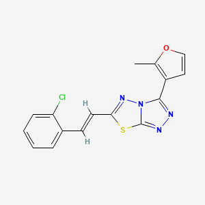 (E)-6-(2-chlorostyryl)-3-(2-methylfuran-3-yl)-[1,2,4]triazolo[3,4-b][1,3,4]thiadiazole