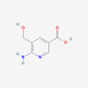 molecular formula C7H8N2O3 B2804757 6-Amino-5-(hydroxymethyl)pyridine-3-carboxylic acid CAS No. 2155852-56-3