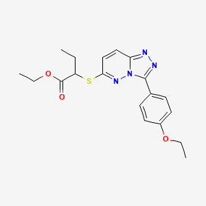 molecular formula C19H22N4O3S B2804762 乙酸2-((3-(4-乙氧基苯基)-[1,2,4]三唑并[4,3-b]吡啶-6-基)硫)丁酸酯 CAS No. 852437-08-2