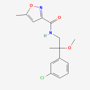 N-(2-(3-chlorophenyl)-2-methoxypropyl)-5-methylisoxazole-3-carboxamide