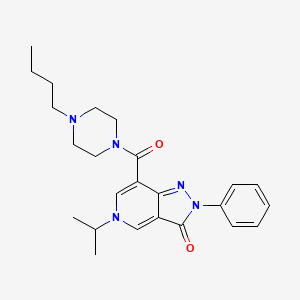 molecular formula C24H31N5O2 B2804771 7-(4-butylpiperazine-1-carbonyl)-5-isopropyl-2-phenyl-2H-pyrazolo[4,3-c]pyridin-3(5H)-one CAS No. 1105231-64-8
