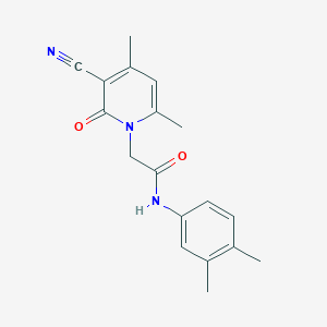 2-(3-cyano-4,6-dimethyl-2-oxopyridin-1(2H)-yl)-N-(3,4-dimethylphenyl)acetamide