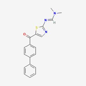 N,N-dimethyl-N'-[5-(4-phenylbenzoyl)-1,3-thiazol-2-yl]methanimidamide