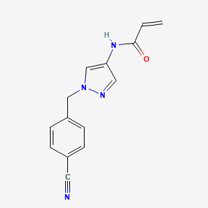 N-[1-[(4-Cyanophenyl)methyl]pyrazol-4-yl]prop-2-enamide