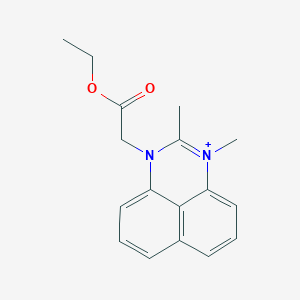 1-(2-ethoxy-2-oxoethyl)-2,3-dimethyl-1H-perimidin-3-ium