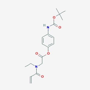 [4-[(2-Methylpropan-2-yl)oxycarbonylamino]phenyl] 2-[ethyl(prop-2-enoyl)amino]acetate