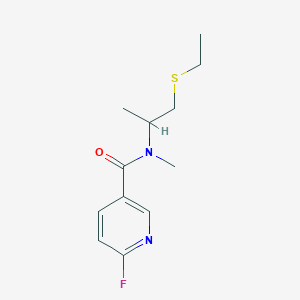 N-(1-Ethylsulfanylpropan-2-yl)-6-fluoro-N-methylpyridine-3-carboxamide