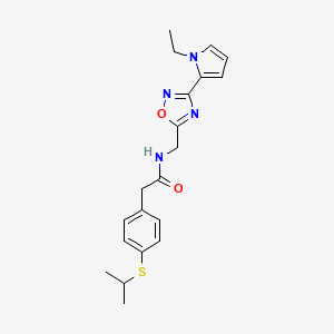 N-((3-(1-ethyl-1H-pyrrol-2-yl)-1,2,4-oxadiazol-5-yl)methyl)-2-(4-(isopropylthio)phenyl)acetamide