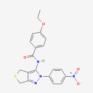 molecular formula C20H18N4O4S B2804795 4-乙氧基-N-[2-(4-硝基苯基)-4,6-二氢噻吩[3,4-c]吡唑-3-基]苯甲酰胺 CAS No. 396720-82-4