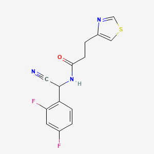 N-[Cyano-(2,4-difluorophenyl)methyl]-3-(1,3-thiazol-4-yl)propanamide