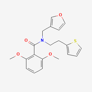 molecular formula C20H21NO4S B2804805 N-(furan-3-ylmethyl)-2,6-dimethoxy-N-(2-(thiophen-2-yl)ethyl)benzamide CAS No. 1428371-35-0