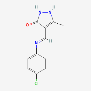 4-[(4-chloroanilino)methylene]-5-methyl-2,4-dihydro-3H-pyrazol-3-one