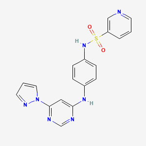 N-(4-((6-(1H-pyrazol-1-yl)pyrimidin-4-yl)amino)phenyl)pyridine-3-sulfonamide