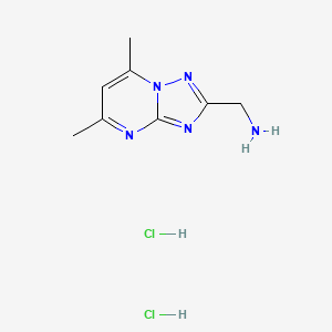 (5,7-Dimethyl-[1,2,4]triazolo[1,5-a]pyrimidin-2-yl)methanamine;dihydrochloride