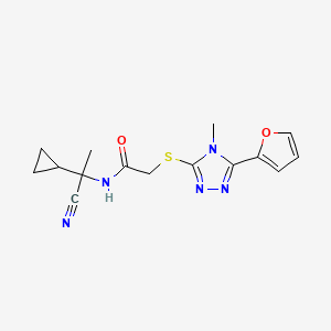 N-(1-cyano-1-cyclopropylethyl)-2-[[5-(furan-2-yl)-4-methyl-1,2,4-triazol-3-yl]sulfanyl]acetamide