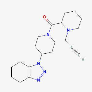 1-{1-[1-(prop-2-yn-1-yl)piperidine-2-carbonyl]piperidin-4-yl}-4,5,6,7-tetrahydro-1H-1,2,3-benzotriazole