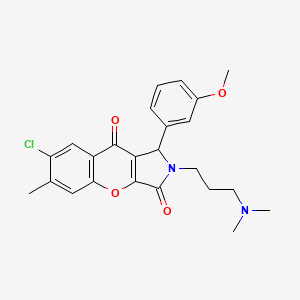 7-Chloro-2-(3-(dimethylamino)propyl)-1-(3-methoxyphenyl)-6-methyl-1,2-dihydrochromeno[2,3-c]pyrrole-3,9-dione