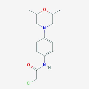 2-chloro-N-[4-(2,6-dimethylmorpholin-4-yl)phenyl]acetamide