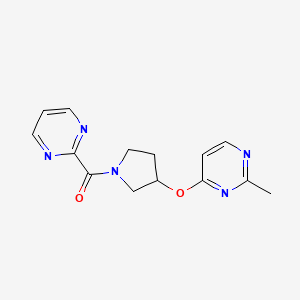 2-Methyl-4-{[1-(pyrimidine-2-carbonyl)pyrrolidin-3-yl]oxy}pyrimidine