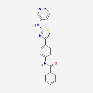 N-(4-(2-(pyridin-3-ylamino)thiazol-4-yl)phenyl)cyclohex-3-enecarboxamide