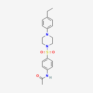 molecular formula C20H25N3O3S B2804892 N-(4-{[4-(4-乙基苯基)哌嗪-1-基]磺酰}苯基)乙酰胺 CAS No. 695218-46-3