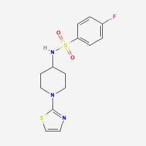 4-fluoro-N-(1-(thiazol-2-yl)piperidin-4-yl)benzenesulfonamide