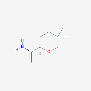 (1S)-1-(5,5-Dimethyloxan-2-yl)ethanamine