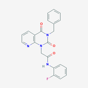 2-(3-benzyl-2,4-dioxo-3,4-dihydropyrido[2,3-d]pyrimidin-1(2H)-yl)-N-(2-fluorophenyl)acetamide