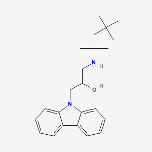 molecular formula C23H32N2O B2804901 1-Carbazol-9-yl-3-(2,4,4-trimethylpentan-2-ylamino)propan-2-ol CAS No. 333765-96-1