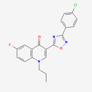 3-[3-(4-chlorophenyl)-1,2,4-oxadiazol-5-yl]-6-fluoro-1-propylquinolin-4(1H)-one