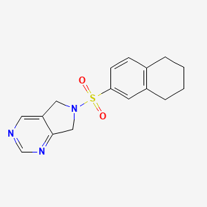 6-((5,6,7,8-tetrahydronaphthalen-2-yl)sulfonyl)-6,7-dihydro-5H-pyrrolo[3,4-d]pyrimidine