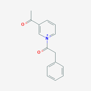 molecular formula C15H14NO2+ B280492 3-Acetyl-1-(phenylacetyl)pyridinium 