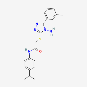 2-((4-amino-5-(m-tolyl)-4H-1,2,4-triazol-3-yl)thio)-N-(4-isopropylphenyl)acetamide