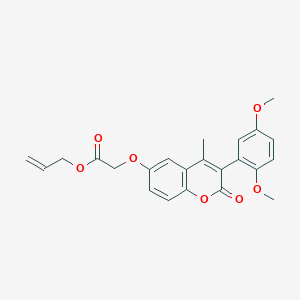 Prop-2-enyl 2-[3-(2,5-dimethoxyphenyl)-4-methyl-2-oxochromen-6-yl]oxyacetate
