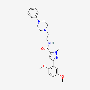 3-(2,5-dimethoxyphenyl)-1-methyl-N-(2-(4-phenylpiperazin-1-yl)ethyl)-1H-pyrazole-5-carboxamide