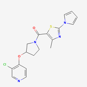 (3-((3-chloropyridin-4-yl)oxy)pyrrolidin-1-yl)(4-methyl-2-(1H-pyrrol-1-yl)thiazol-5-yl)methanone