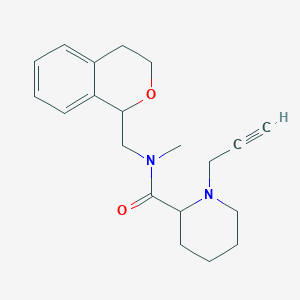 N-[(3,4-dihydro-1H-2-benzopyran-1-yl)methyl]-N-methyl-1-(prop-2-yn-1-yl)piperidine-2-carboxamide