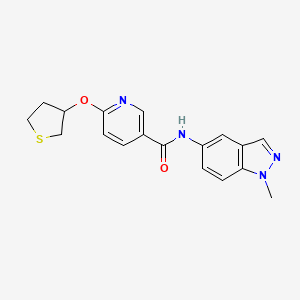 N-(1-methyl-1H-indazol-5-yl)-6-((tetrahydrothiophen-3-yl)oxy)nicotinamide