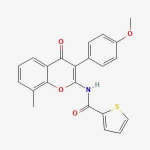 molecular formula C22H17NO4S B2804945 N-[3-(4-methoxyphenyl)-8-methyl-4-oxo-4H-chromen-2-yl]thiophene-2-carboxamide CAS No. 879766-05-9