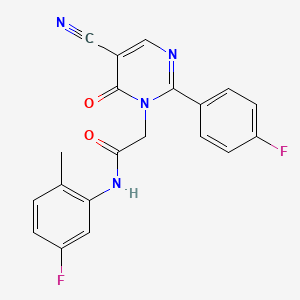 2-(5-cyano-2-(4-fluorophenyl)-6-oxopyrimidin-1(6H)-yl)-N-(5-fluoro-2-methylphenyl)acetamide