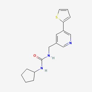 1-Cyclopentyl-3-((5-(thiophen-2-yl)pyridin-3-yl)methyl)urea