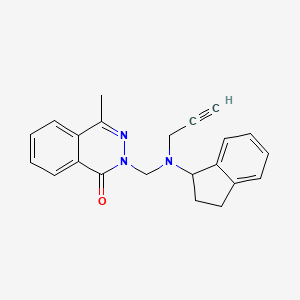 2-{[(2,3-dihydro-1H-inden-1-yl)(prop-2-yn-1-yl)amino]methyl}-4-methyl-1,2-dihydrophthalazin-1-one