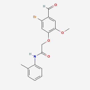 2-(5-bromo-4-formyl-2-methoxyphenoxy)-N-(2-methylphenyl)acetamide